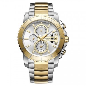 Alexandre Christie AC 6455 Silver Gold  Man MDBTGSL